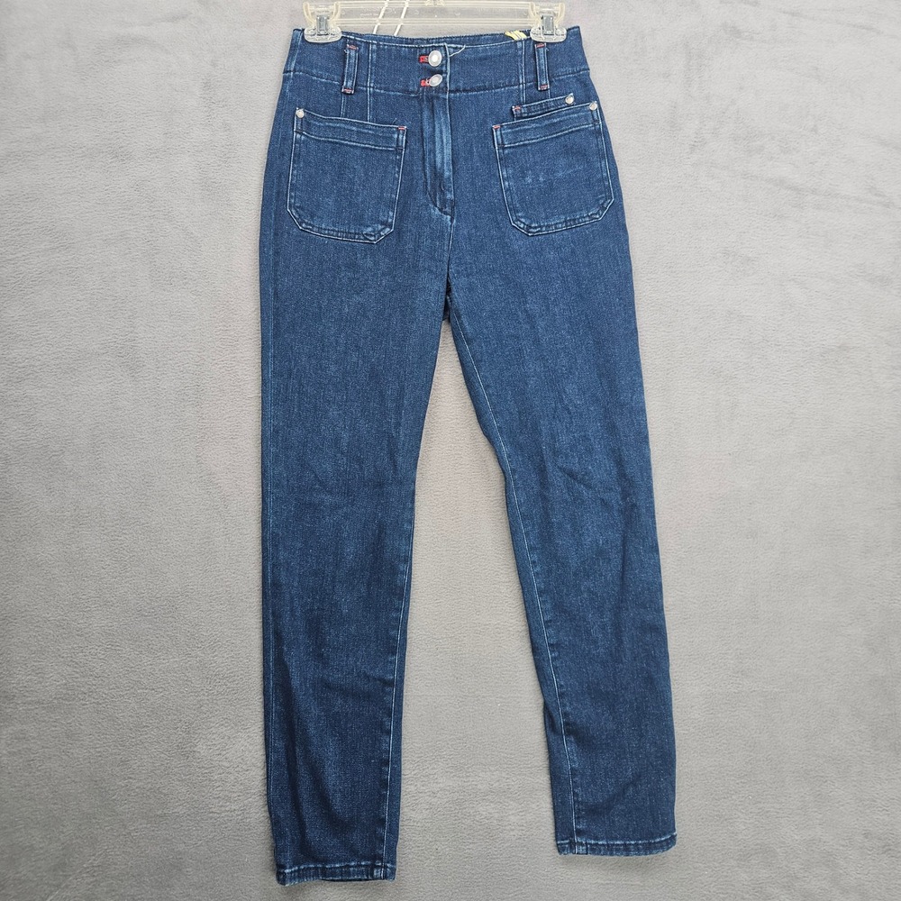Maeve Anthropologie Jeans Dark Wash Patch Pocket Size 27